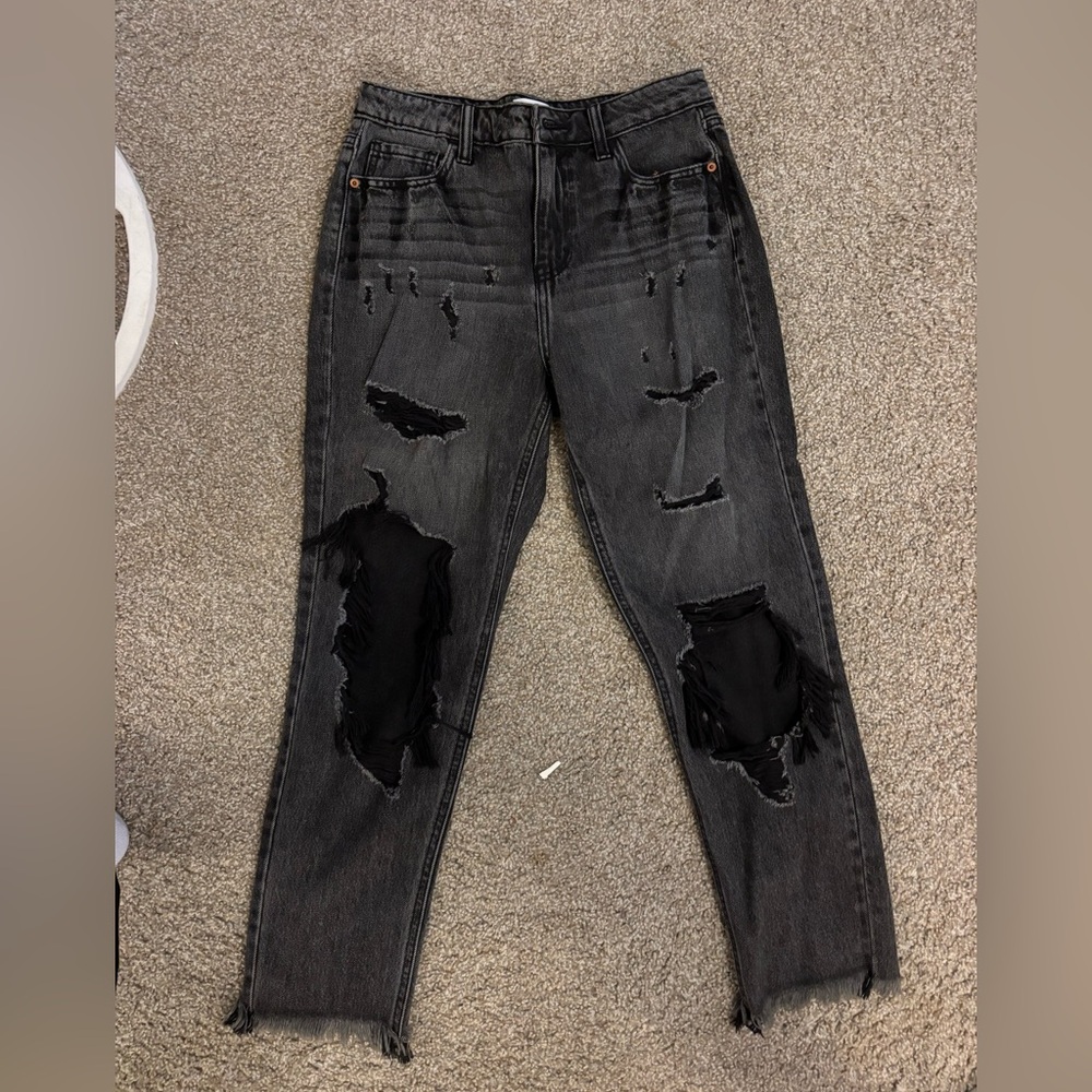 Ripped black cello jeans